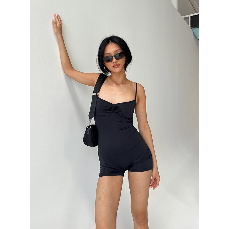 Linden Romper Black