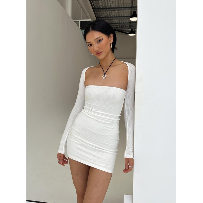 Moran Two Piece Bolero Dress White