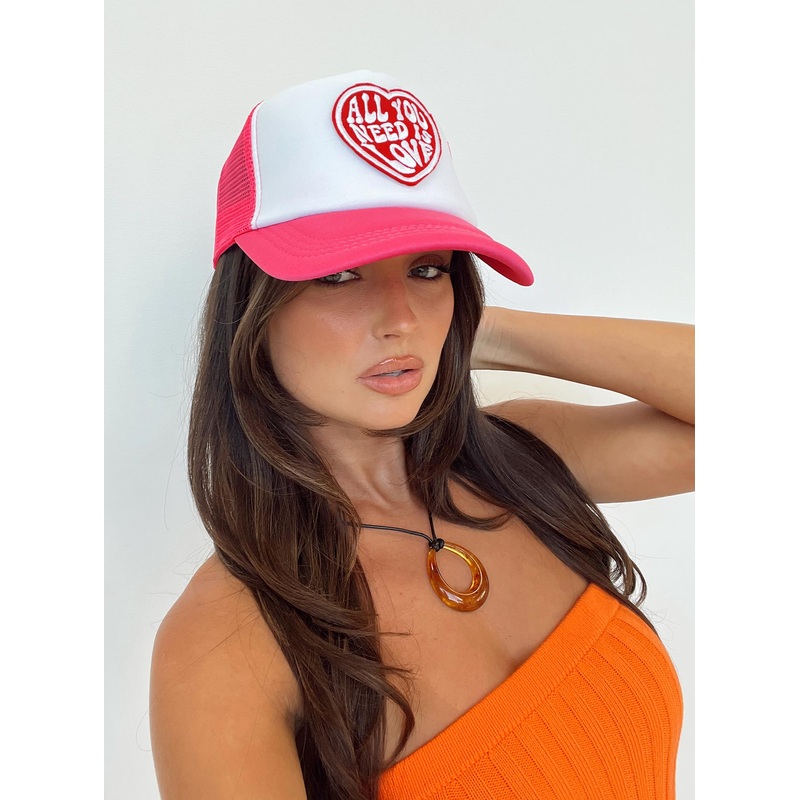 Peachey Trucker Hat Pink