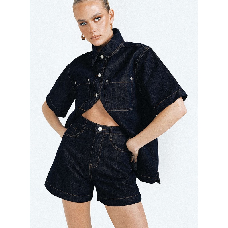Whitaker Shorts Dark Denim
