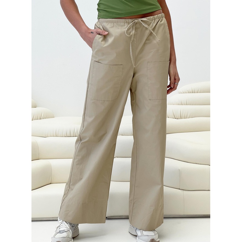 Erilyn Drawstring Pants Beige