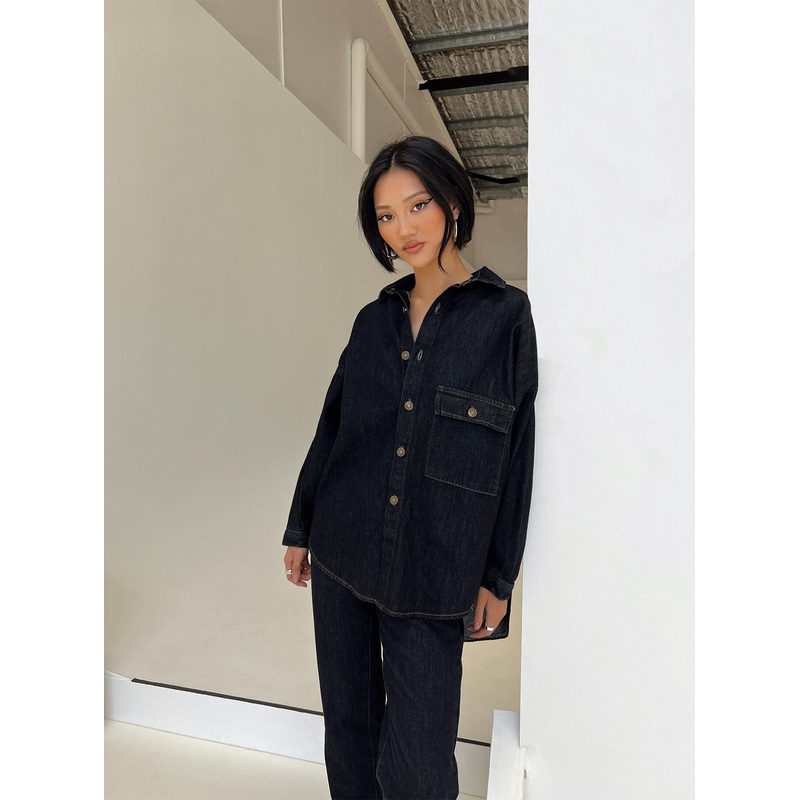 Nyc Boyfriend Shirt Dark Denim