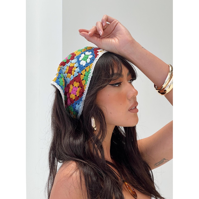 Purley Crochet Hair Scarf Multi