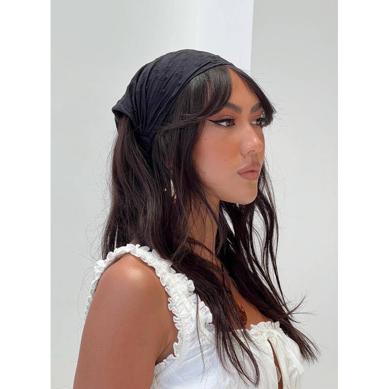 The Amalfi Anglais Headband Black