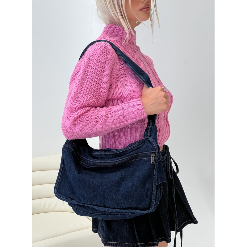 Airdrie Crossbody Bag Dark Wash Denim