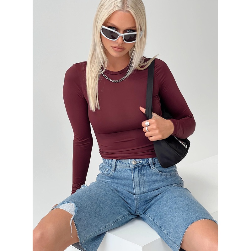 Arnim Long Sleeve Top Wine