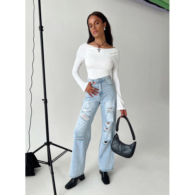 Bilston Boyfriend Jeans Light Wash Denim