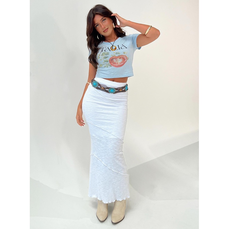 Oscar Maxi Skirt White Petite