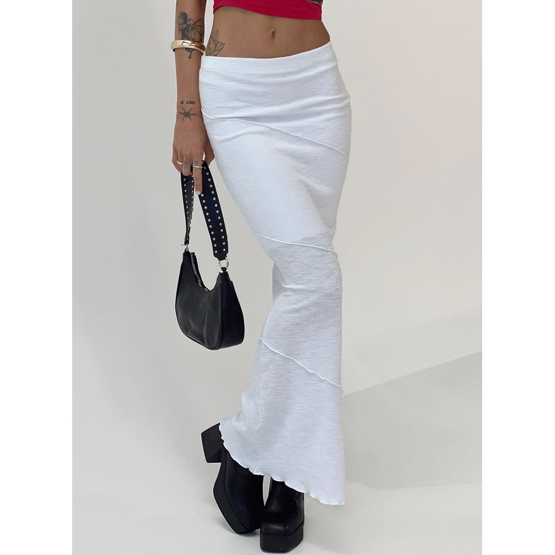 Oscar Maxi Skirt White Tall