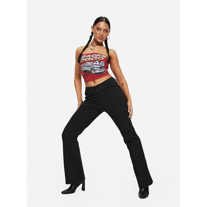 Archette Pant Black Pinstripe