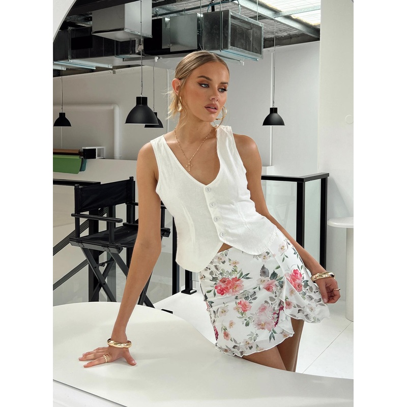 Fallen Roses Mini Skirt Multi