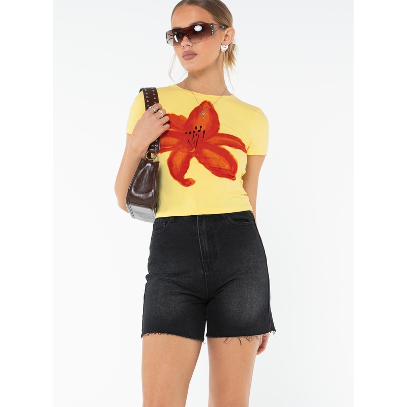 Impala Shorts Washed Black Denim