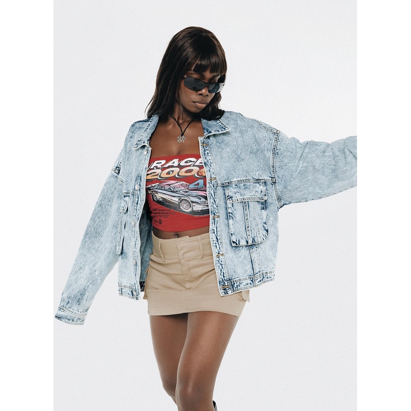 Kier Oversized Jacket Denim Light Wash