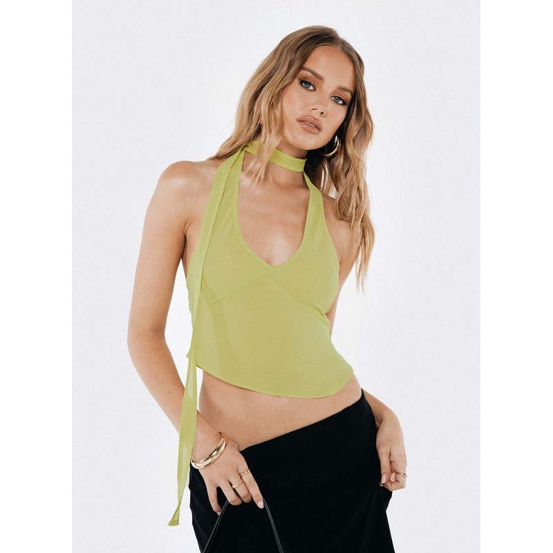 Rendezvous Halter Top Lime