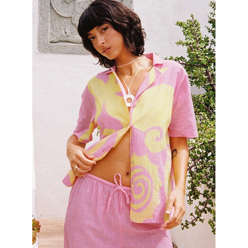 Sollene Top Pink / Yellow