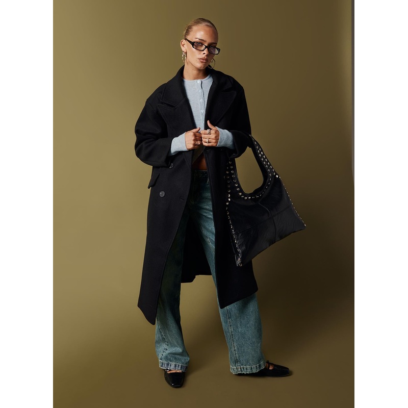 Inferno Longline Coat Black