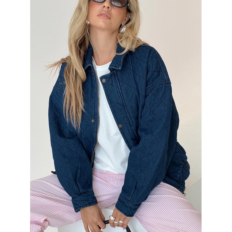 Kenny Bomber Jacket Dark Denim