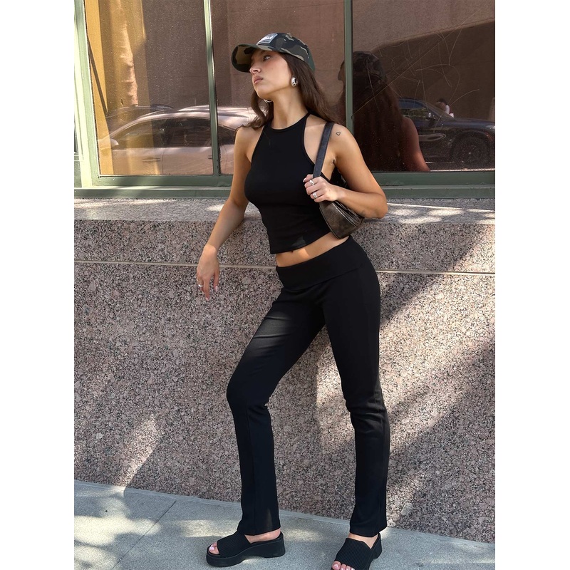 Truth Be Told Straight Leg Pant Black