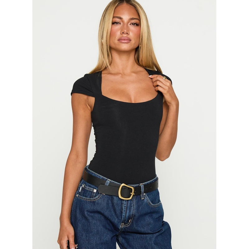Want You Forever Bodysuit Black