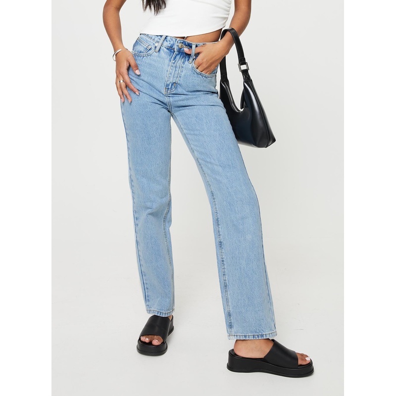 Alexanderson Straight Leg Jeans Light Wash Denim