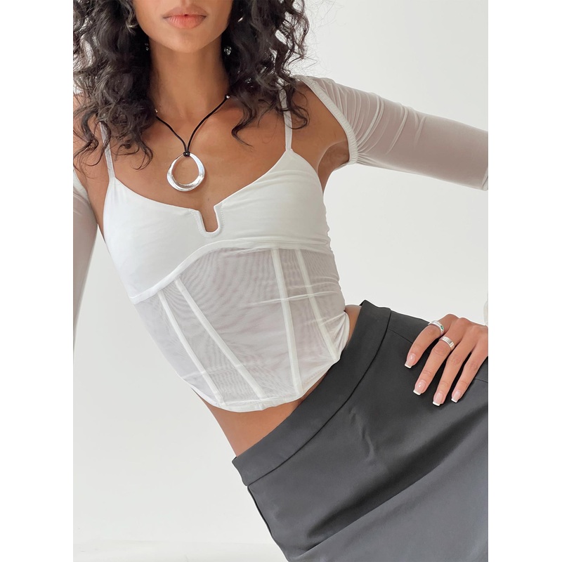 Archo Mesh Corset White