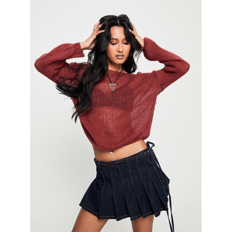 Daja Knit Sweater Burgundy