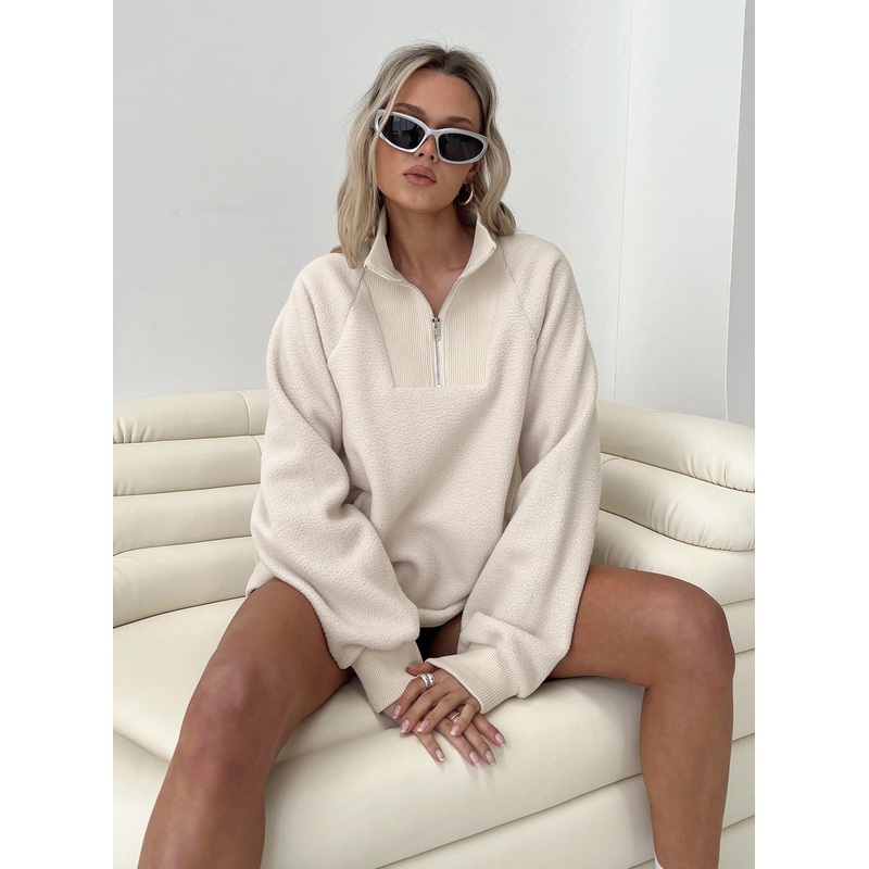 Labelle Quarter Zip Sweater Cream