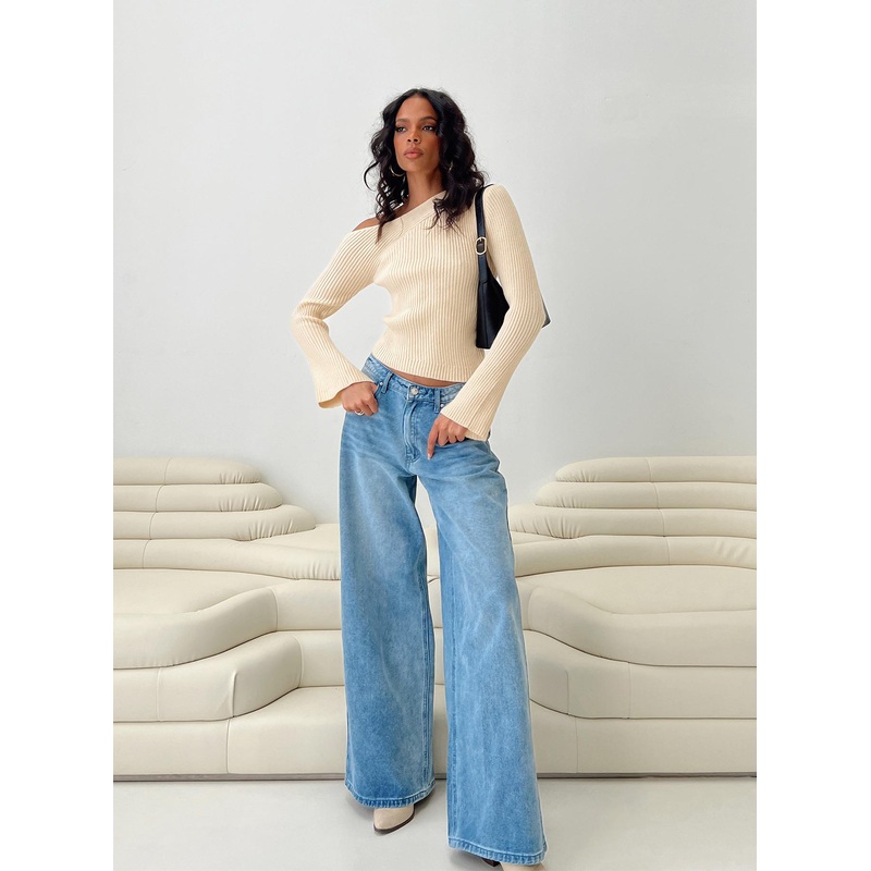 Phillips Cold Shoulder Sweater Cream