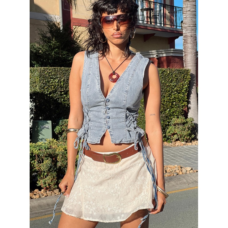 Stavia Vest Top Denim