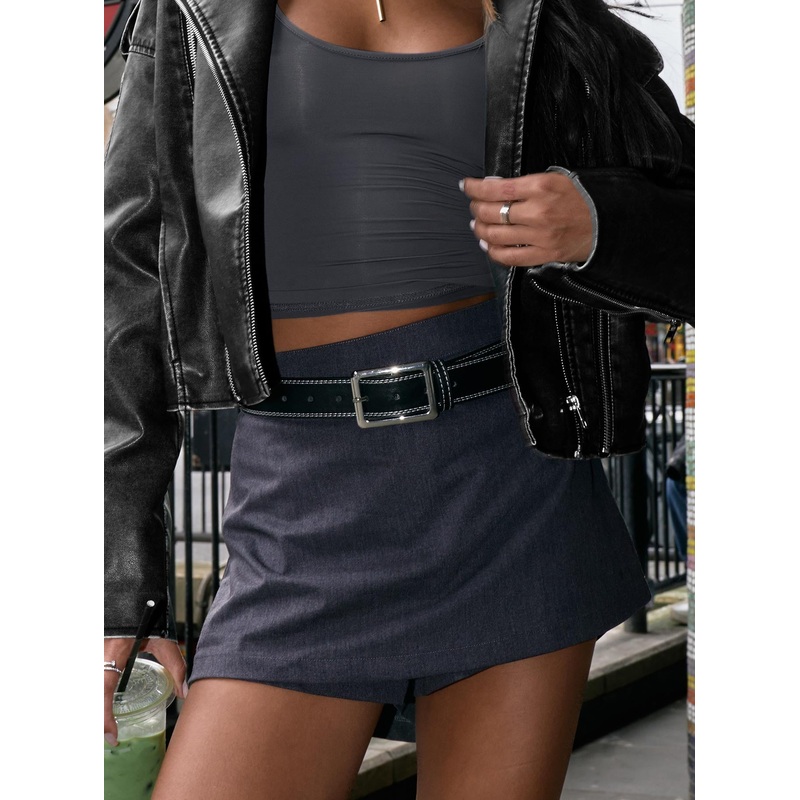 Sydney Contrast Stitch Belt Black