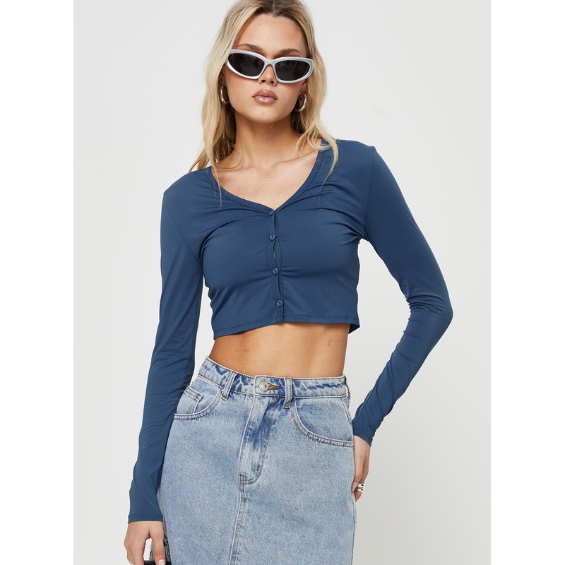 Tigran Long Sleeve Top Blue