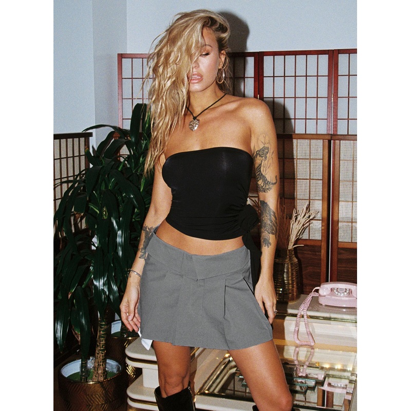 Utility Mini Skirt Slate
