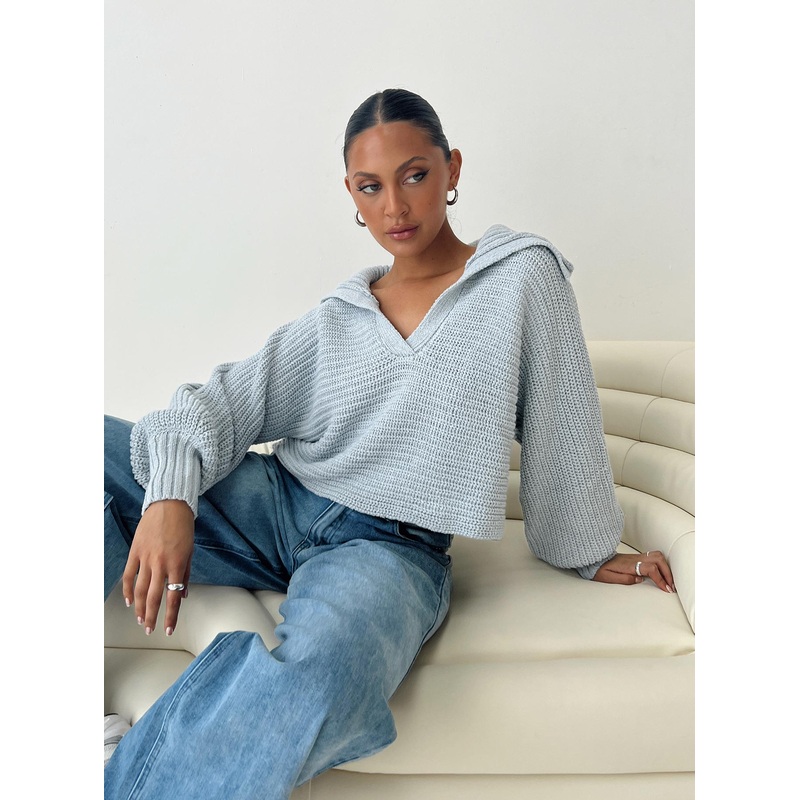 Wester Ribbed Sweater Blue