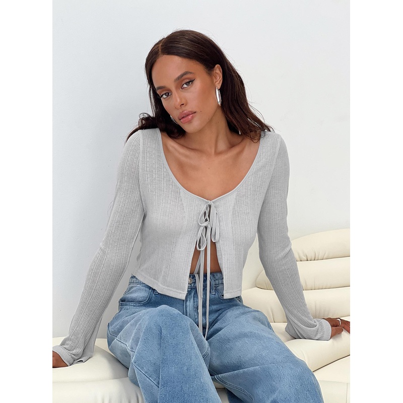 Barbaro Long Sleeve Top Grey