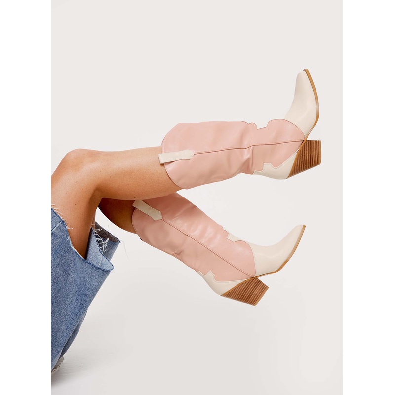 Billini Claudette Boots Pink / White