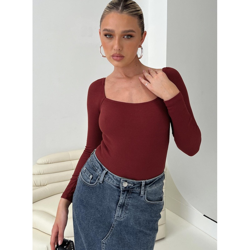 Charlotte Bodysuit Burgundy
