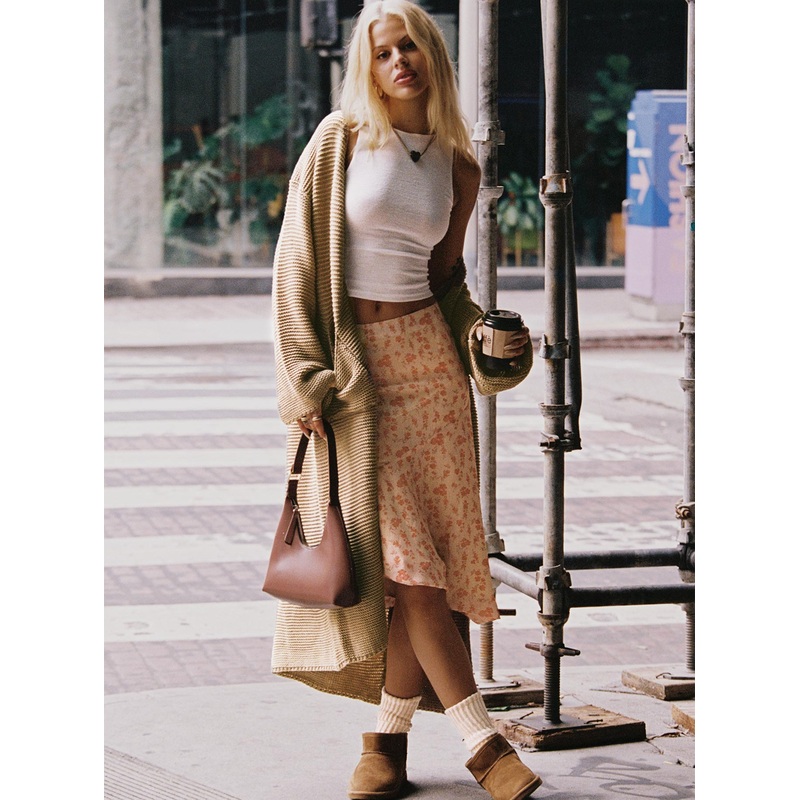 Finneas Longline Cardigan Beige