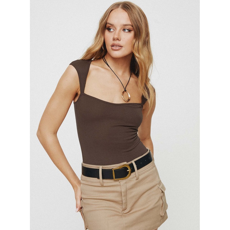 Halia Bodysuit Brown