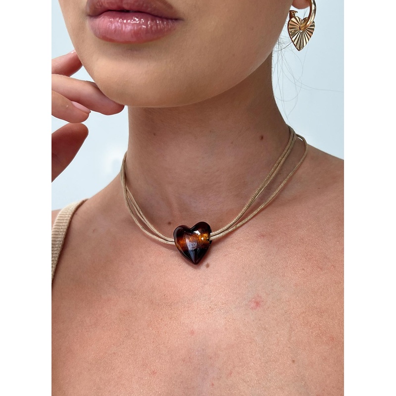 Luner Necklace Brown