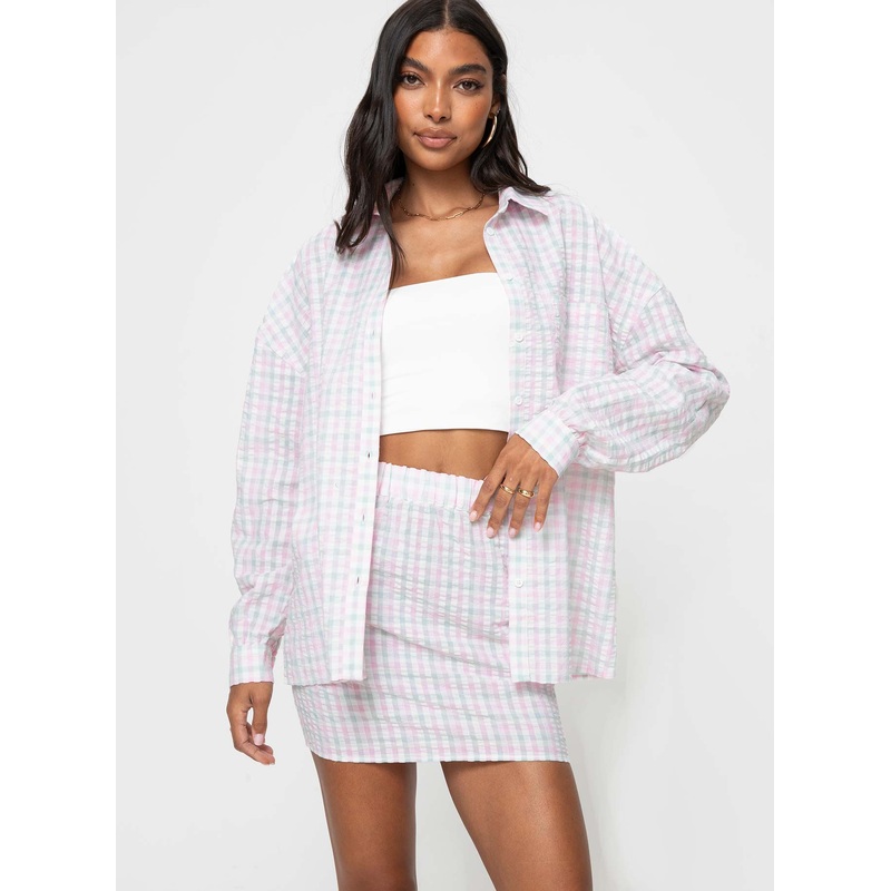 Seersucker Check Set Pink Multi
