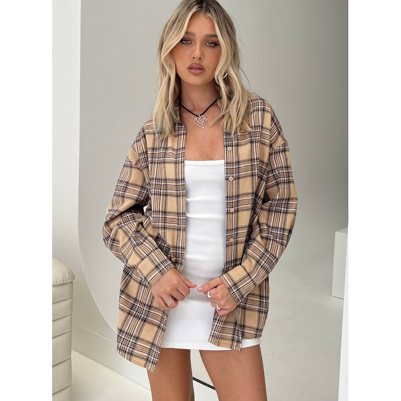 Tollen Shirt Beige Check