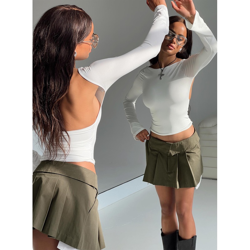 Zelka Long Sleeve Top White