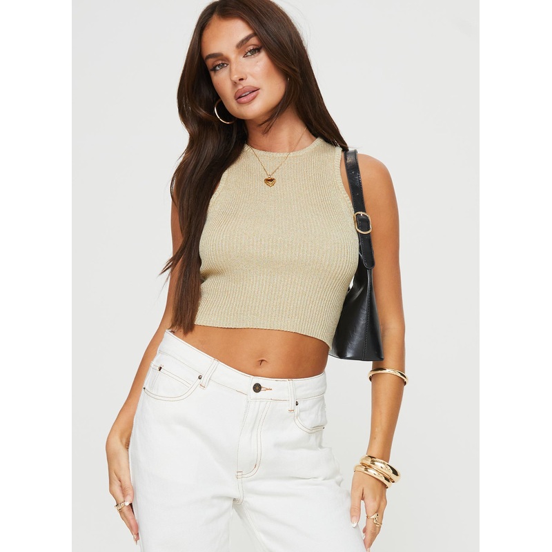 Broder Backless Top Gold