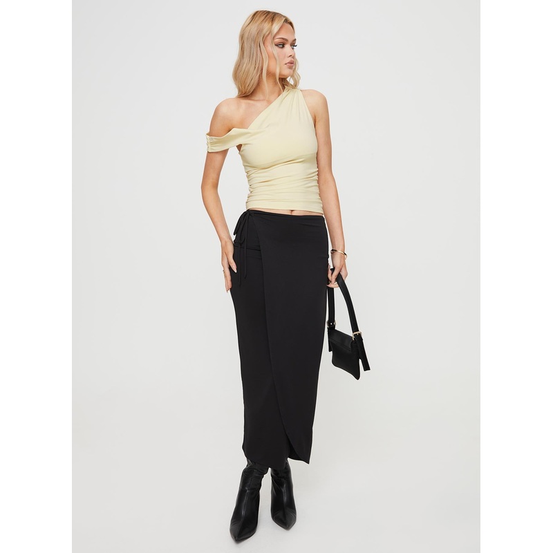 Callile Maxi Wrap Skirt Black