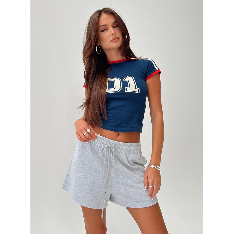 Eito Longline Sweat Shorts Grey