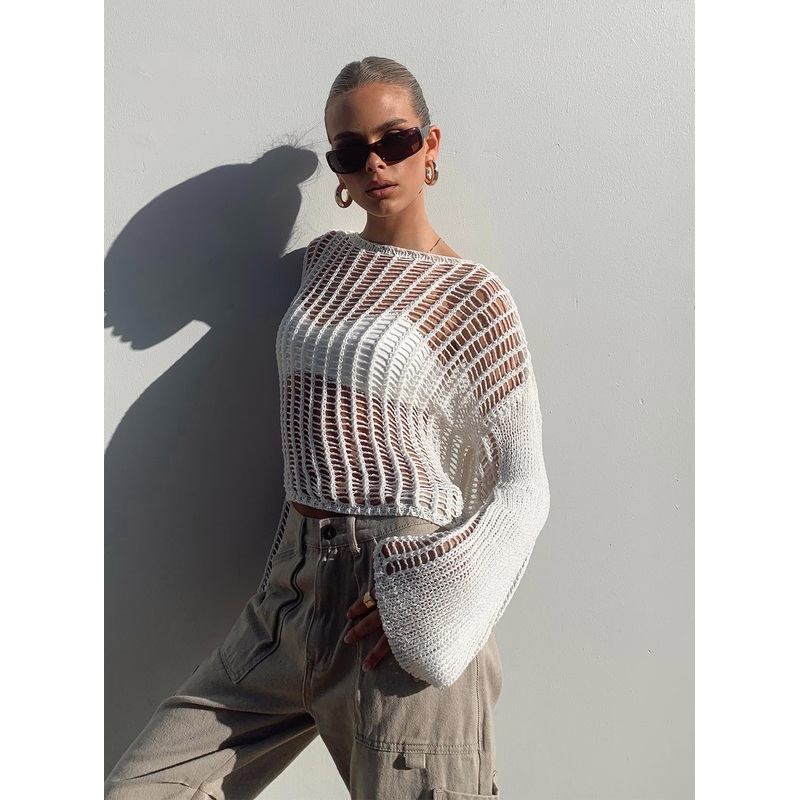 The Kennedy Sweater White Lower Impact