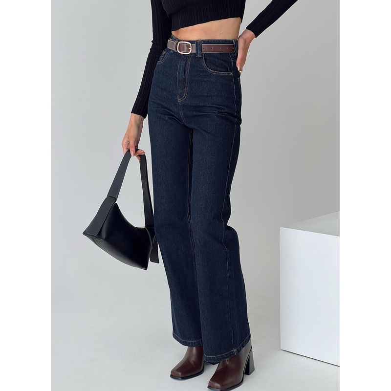 Zephee Wide Leg Jeans Dark Wash
