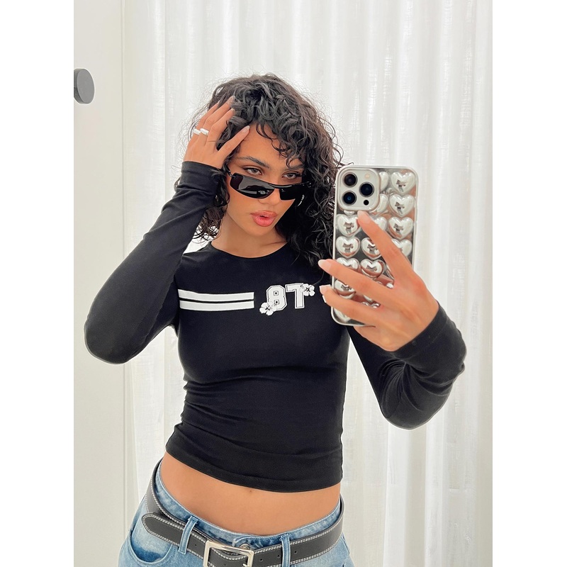87 Rider Long Sleeve Top Black