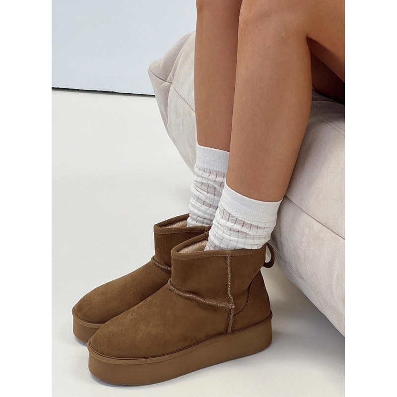 Franz Shearling Boots Brown
