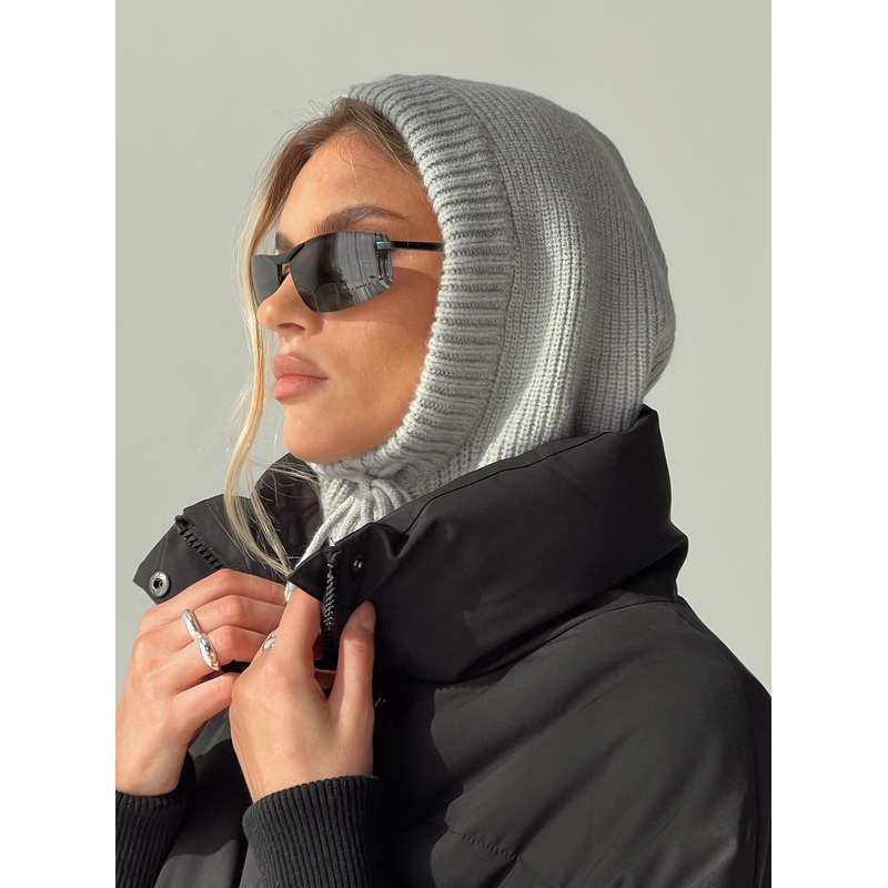 Morrie Knit Hood Grey